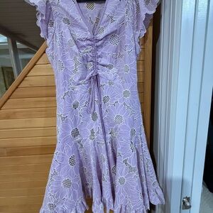 Sandro Lilac Floral Lace Top